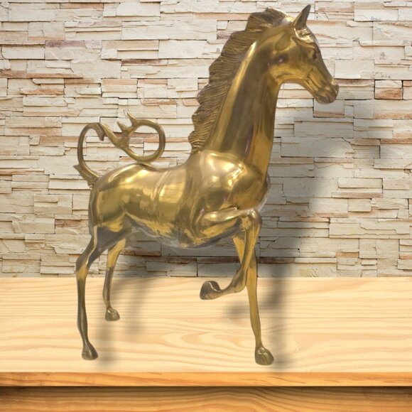 Vintage Brass Horse Statue - Picture 15 of 16